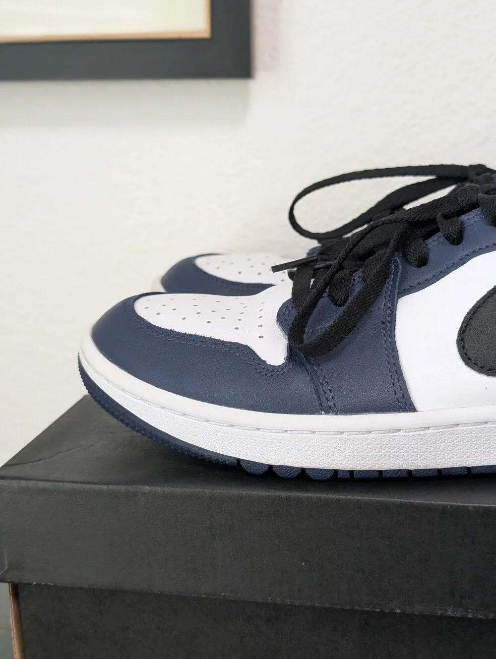 Jordan 1 Low Golf Midnight Navy Size 8.5  Cleat Nike Air Men’s Shoe Blue White